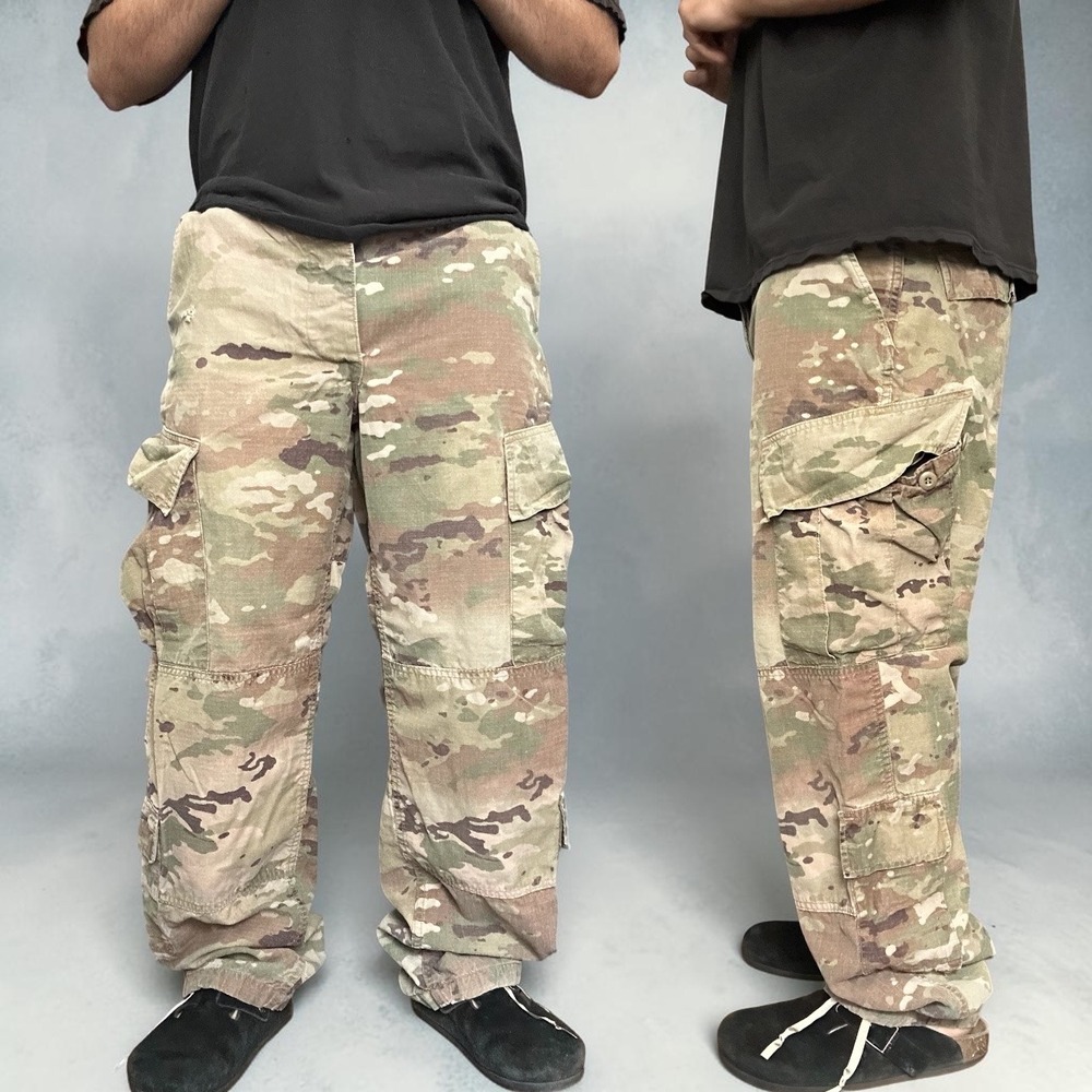 US Military OCP Multicam Cargo Pants Baggy Skater Vintage Size Medium Regular 34